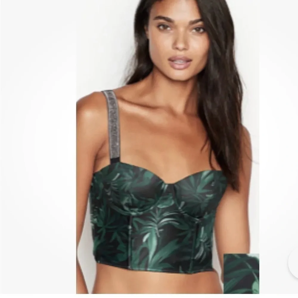 Victoria's Secret Size 36 D VERY SEXY Lightly Lined Shine Strap Bra Top Tropical